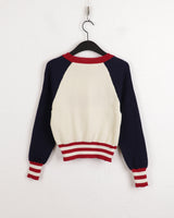 チェリーレタリング配色ナグランニットTシャツ / Cherish Lettering Color Matching Nagrang Knit T-shirt