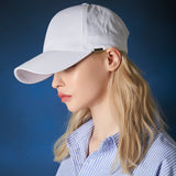 Metal tip over fit ball cap WHITE