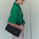 Round Stitch Crossbody Bag L (Black Edition)