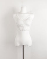 ノビットカッププ内蔵レースブラレットクロップナッシュキャミソール / Norbit capped lace bralette crop sleeveless sleeveless