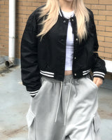 Daily Hip Crop Varsity Jacket