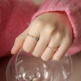 [CCNMADE] 菊 Silver Ring (Skyblue) (6691416440950)