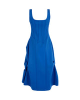 ピンタックジャージードレス/DOZI - Pintuck Jersey Dress _ Blue