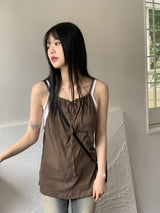 サンクヒッピートゥウェイホルターロングストラップナシ/Sank Hippie Two Way Halter Long Thong Camis