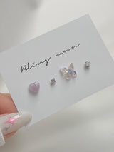 [4 set] jelly butterfly piercing set