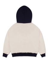[起毛]Women's Crop Le Lis Bay Leaf Two-Tone Heavy Lee Hoodie CreamNavy(FCD3TS716W)