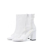 PVC オープントーブロックヒール(White)