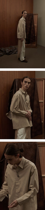 イージーオーバーサイズシャツ/EASY OVERSIZE SHIRTS [BEIGE]