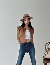 Basic Double-Sided Cropped T-shirt