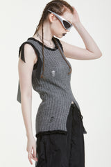 リボンノースリーブトップス / RIBBON SLEEVELESS TOP