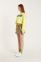 カラークロップドスウェットシャツ/COLOR CROPPED SWEATSHIRT