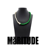 カラーキュービックボールネックレス / COLOR CUBIC BALL NECKLACE /  TRENDZ 착용