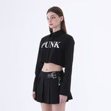 バックルキープリーツスカート/0 2 buckle key pleated skirt - BLACK