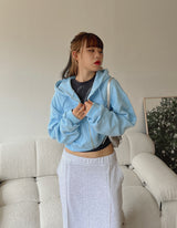 ポケットクロップフードジップアップ / Pocket Crop Hood Zip Up (3color)