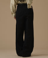 OBLIQUE LINE WIDE PANTS(BELT SET)