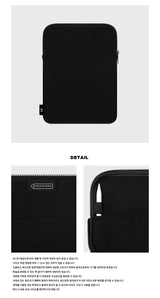 BEAR HEART-BLACK(IPAD POUCH) (6615486595190)
