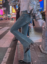 ウエスタンセミブーツカットデニムパンツ
