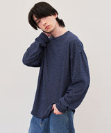 STRIPE LONG SLEEVE T-SHIRT (BLACK/IVORY/NAVY)