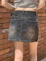 スラベンY2Kビンテージスタッドミニデニムスカート / Slaven Y2K Vintage Stud Mini Denim Skirt
