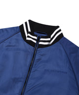  BOLD LOGO LONG VARSITY JACKET_BLUE