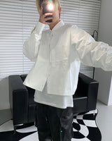 CR ラミネーティングクロップドジャケット / CR Laminating Cropped Jacket (2 colors)