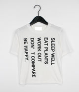 ハッピークロップTシャツ/Happy Crop T-shirt (2color)