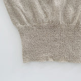 Chemistry Square Cropped Short-Sleeved Knitwear [4 colors]