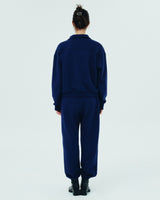 ROMAN TYPO LOGO HALF ZIPUP-NAVY (6680876220534)