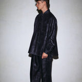 ステッチデティールシャイニーオーバーフィットシャツ/STITCH DETAIL SHINY OVERFIT SHIRT