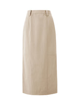ステッチHラインロングスカート / Stich H-line long skirt - Beige