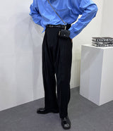 パイプ ピンタック スラックス / OWN Pipe pin tuck slacks (Set - up / 2 colors)