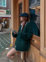 (UNISEX)アーサーアンゴラVネックカーディガン