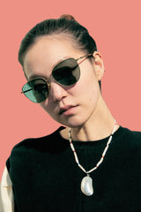 [FAKEME] Balcony GLD B-titanium sunglasses (6587989098614)