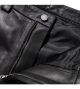 ラムスキンカーブラインパンツ/LAMSKIN CURVED LINE PANTS