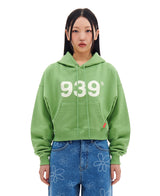 939ロゴクロップフード / 939 LOGO CROP HOOD (LIGHT GREEN)