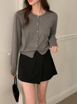 RE Cashmere Round Knit Cardigan (12color)