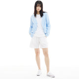 カシミアストラクチャーニッティングカーディガン/CASHMERE STRUCTURE KNITTING CARDIGAN-SKY
