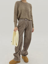 ピグコーデュロイワイドパンツ/No.3058 Pig corduroy wide pants (4color)