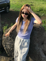 Contrasting string pants