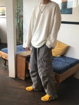 Hairy round knit t