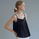 コットン ピンタック スリーブレス / Cotton pintuck sleeveless