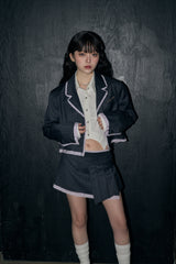 ストライプラップスカート / stripe wrap sk - charcoal