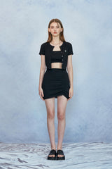 HIDE Tube Top Cardigan (Black) (6570970841206)