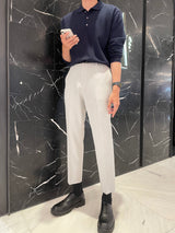 ローウォッシャブルボタンカラーニットウェア / Low Washable Button Collar Knitwear (9 colors)