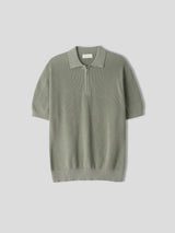 LMNカラーリングハーフジップアップハッチ半袖ニット/LMN Cooling Half Zip-Up Hachi Short-Sleeved Knitwear (9 colors)