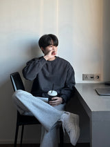 LMN ラインオーバーサイズスウェットシャツ / LMN line oversized fit sweatshirt (4 colors)