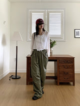 Tissue Coated Parachute Two Way Jogger Wide Pants