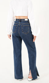 ワイドフィットスリットデニムパンツ / WIDE FIT SLIT DENIM PANTS [16627]