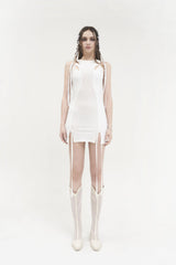 リンクドアイレットドレス / [Seow] Linked eyelet dress, white