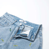 ワイドフィットキャンディ刺繡デニムパンツ/WIDE FIT CANDY EMBROIDERY DENIM PANTS